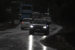 Hit by a lot of rain en route to Srinagar.